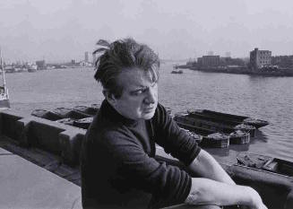 Francis Bacon on his roof at 80 Narrow Street, London